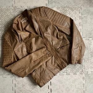 BB Dakota Faux Leather Moto Jacket